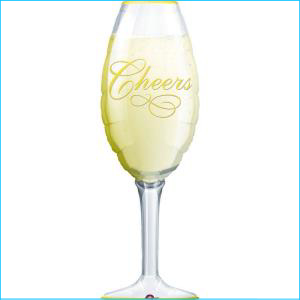 Foil Beverage Champagne Glass Cheers 97c