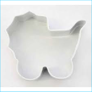 Cookie Cutter Baby Pram 3" White