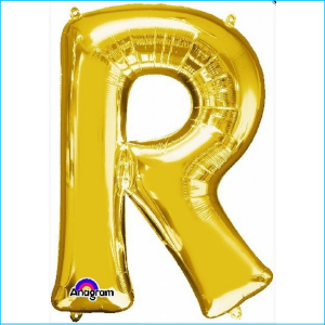 Airfill Letter R Gold Foil 40cm