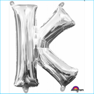 Airfill Letter K Silver Foil 40cm