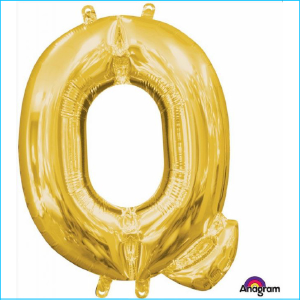 Airfill Letter Q Gold Foil 40cm