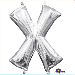 Airfill Letter X Silver Foil 40cm