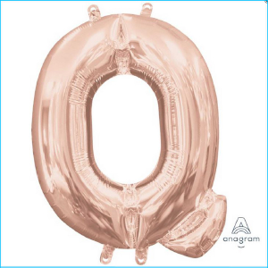 Airfill Letter Q Rose Gold Foil 40cm