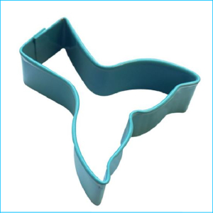 Cookie Cutter Mermaid Tail 3.5" Blue