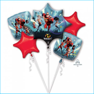 Foil Bouquet Incredibles 2 Set 5