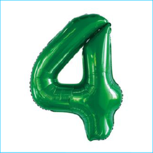 Foil 86cm Green Emerald Number 4