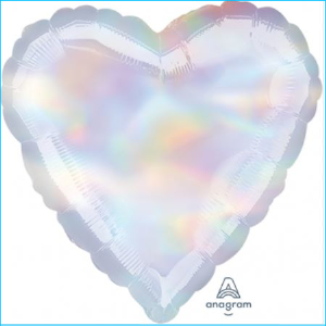 Foil 45cm Heart Metallic Iridescent