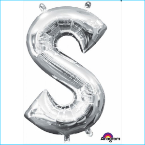 Airfill Letter S Silver Foil 40cm