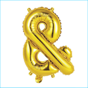 Airfill Symbol Gold Ampersand Foil Art