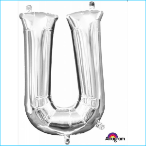 Airfill Letter U Silver Foil 40cm