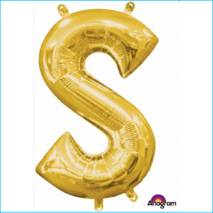 Airfill Letter S Gold Foil 40cm