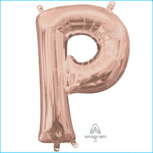 Airfill Letter P Rose Gold Foil 40cm