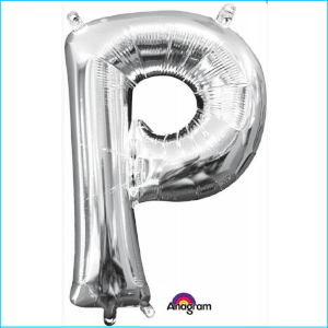 Airfill Letter P Silver Foil 40cm