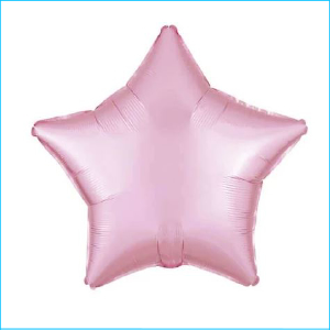 Foil 45cm Star Satin Pastel Pink