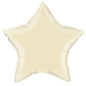 Foil 45cm Star Matte Ivory – Lets Celebrate Parties