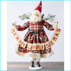 Santa Claus with Garland 70cm XX8132