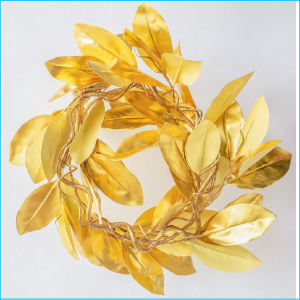 Wreath Magnolia Leaf Gold 60cm