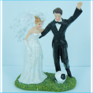 Cake Topper Just Married Soccer