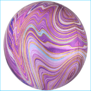 Orbz Foil Marble Purple 38cm