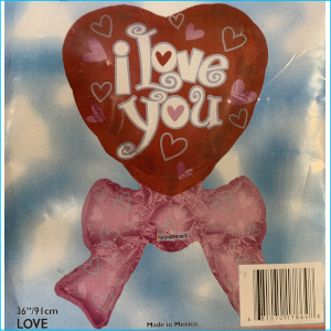 Foil Love Heart I Love You Bow 91cm