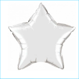 Foil 90cm Star Metallic Silver