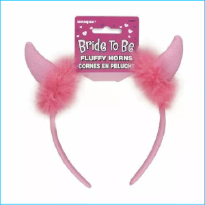 Pink Fluffy Devil Horns Pk 1