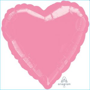 Foil 45cm Heart Metallic Pale Pink