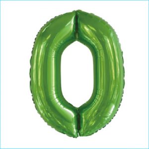 Foil 86cm Green Lime Number 0