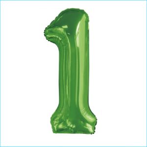 Foil 86cm Green Lime Number 1