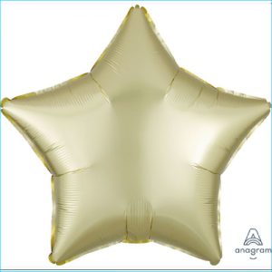 Foil 45cm Star Satin Pastel Yellow