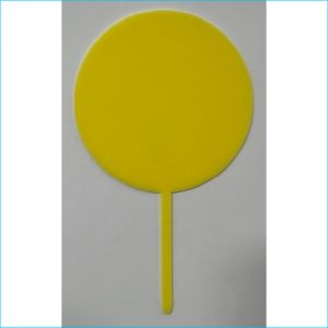 Cake Topper Circle Blank Yellow