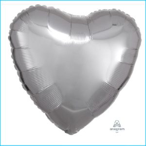 Foil 45cm Heart Silver