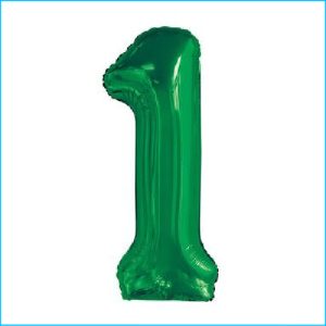 Foil 86cm Green Emerald Number 1