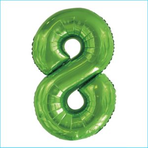 Foil 86cm Green Lime Number 8