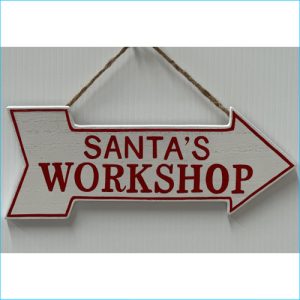 Wooden Arrow Santa's Workshop