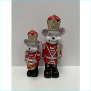 Mouse Soldier SET 2 Gold and Red