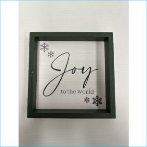 Wooden Frame Joy to the World 15cm