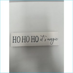 Wooden Plaque Ho Ho Ho 20x6cm