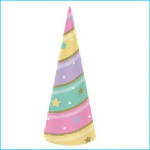 Unicorn Golden Horn Hats Pk 8