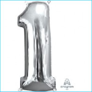 Foil 66cm Silver Number 1