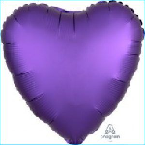 Foil 45cm Heart Satin Violet