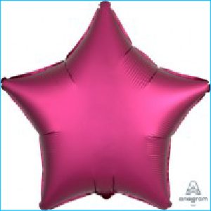 Foil 45cm Star Satin Pomegranate