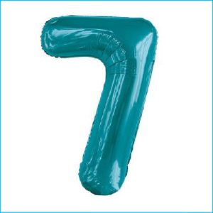 Foil 86cm Teal Number 7 Meteor