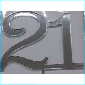 Cake Topper Silver Number 21