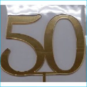 Cake Topper Gold Number 50