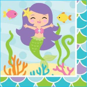 Mermaid And Friends Beverage Napkin Pk 1