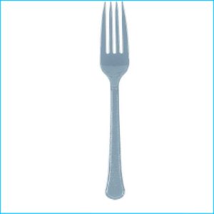 Silver Plastic Forks Pk 20