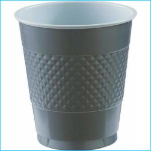 Silver Plastic Cups Pk 20