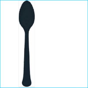 Black Plastic Spoons Pk 20