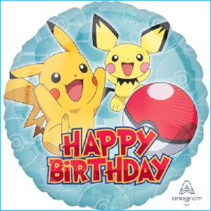 Foil Pokemon Happy Birthday 45cm